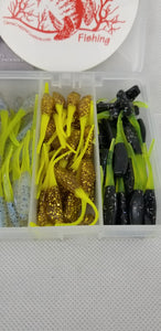 2025 New Cam's Complete All Plastic "GOLDFINGER" Stinger Shad [Hologram Flake] Assortment Package Kit