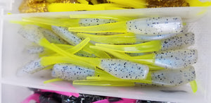 2025 New Cam's Complete All Plastic "GOLDFINGER" Stinger Shad [Hologram Flake] Assortment Package Kit