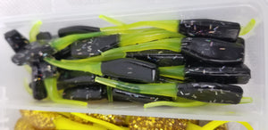 2025 New Cam's Complete All Plastic "GOLDFINGER" Stinger Shad [Hologram Flake] Assortment Package Kit