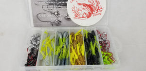 2025 New Cam's Complete Hooks & Plastic "GOLDFINGER" Stinger Shad [Hologram Flake] Assortment Package Kit