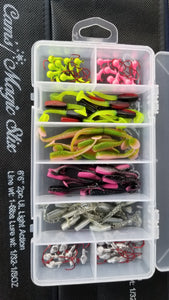 Cam's Complete "2" Swim Vibrating Paddle Tail Shad with (Bite Juice) Starter Assortment Package Kit