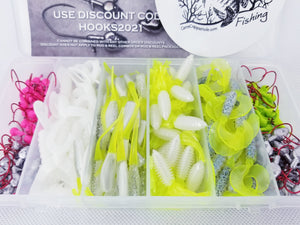 Cam's (A) "ELITE WHITE KNIGHT" Assorted Plastic Crappie Kit