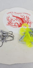 Load image into Gallery viewer, Cams Hooks &amp; Plastics 80 Piece Set 1/16 Minnow Head B/N #2 +Monkey Milk &amp; Chartreuse Curly Tail
