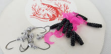 Load image into Gallery viewer, Cams Hooks &amp; Plastics 80 Piece Set 1/16 Minnow Head B/N #2 + Black Blaze Curly Tail
