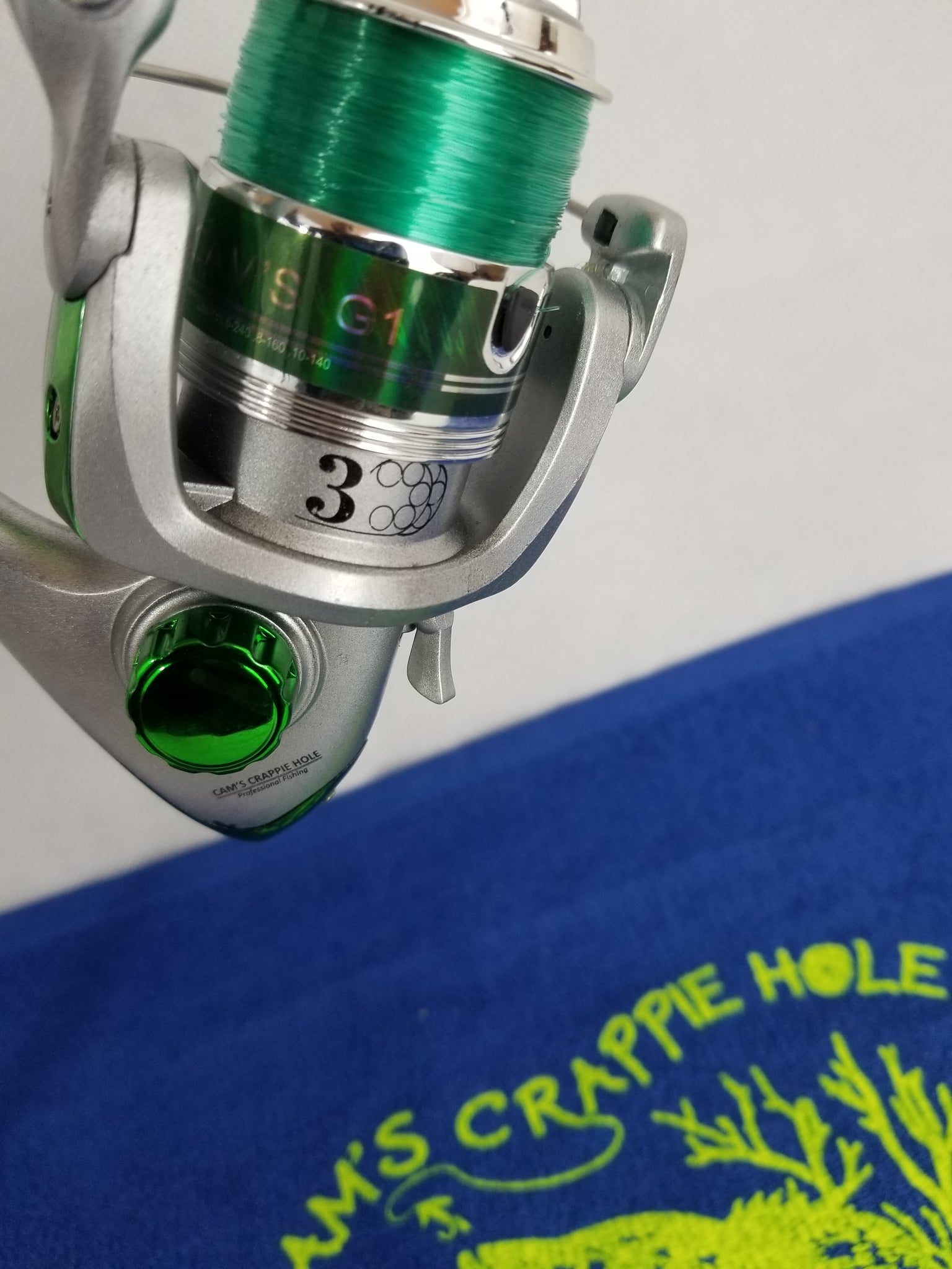 Cam's (Emerald) 3 Ball Bearing Spinning Reel – Cam's Crappie Combos