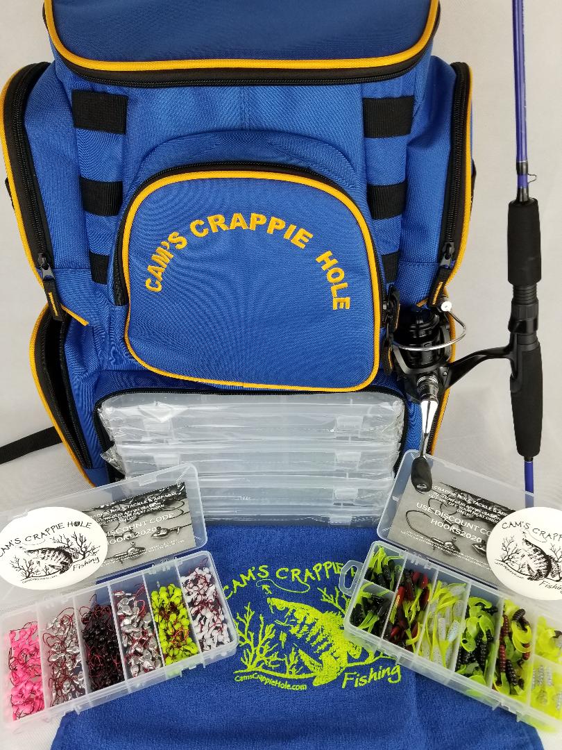 crappie fishing tackle bag Cam's Ultimate (Thunder Blue) Find The Water Kit – Cam's Crappie Combos'